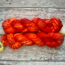 Load image into Gallery viewer, Blood Orange, merino nylon sock yarn