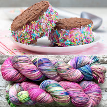 Load image into Gallery viewer, Rainbow Sprinkles, merino nylon sock yarn