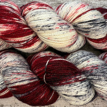 Load image into Gallery viewer, Winter Berries Sparkle, merino nylon sock yarn