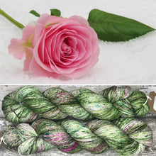 Load image into Gallery viewer, A Winter Rose, merino nylon sock yarn