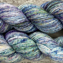 Load image into Gallery viewer, View of the Campsies DK, merino mermaid sparkle yarn