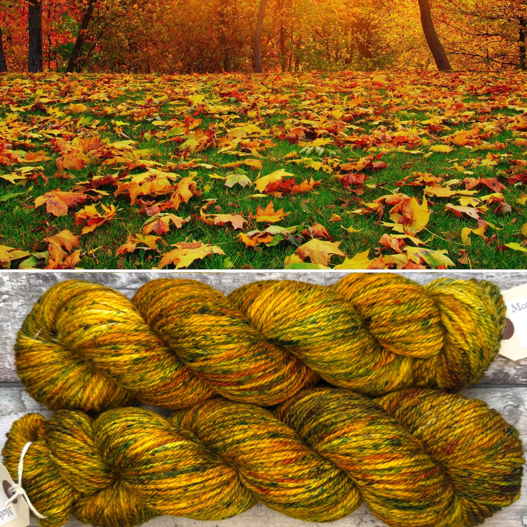 Cute Leaf Season Aran, soft superwash merino yarn
