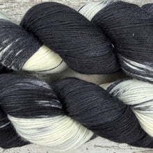 Load image into Gallery viewer, Tuxedo Cat, merino nylon sock yarn