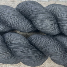 Load image into Gallery viewer, Charcoal, indie dyed merino nylon sock yarn
