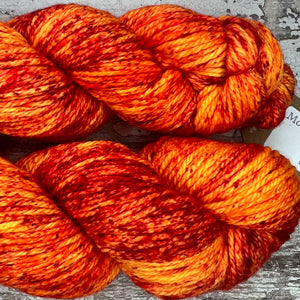 Orange Sorbet Aran, superwash merino yarn