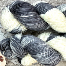 Load image into Gallery viewer, Grey Tuxedo Cat, merino nylon sock yarn