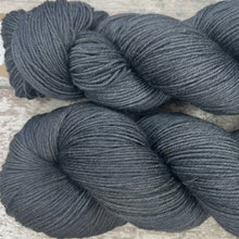 Load image into Gallery viewer, Charcoal, indie dyed merino nylon sock yarn