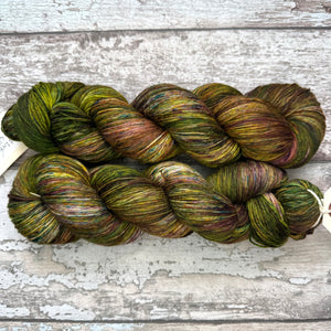 Speckled Horse Chestnut, merino nylon sock yarn
