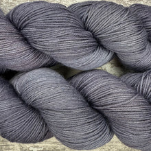 Load image into Gallery viewer, Charcoal, indie dyed merino nylon sock yarn