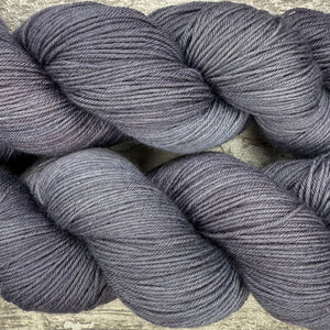 Charcoal, indie dyed merino nylon sock yarn