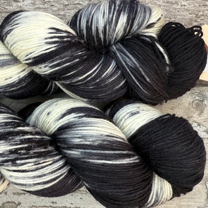 Silver Bengal Cat, merino nylon sock yarn