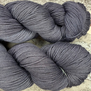 Charcoal, indie dyed merino nylon sock yarn