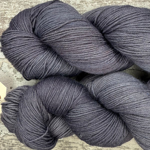 Charcoal, indie dyed merino nylon sock yarn