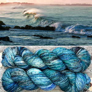 Sea Spray, merino nylon sock yarn