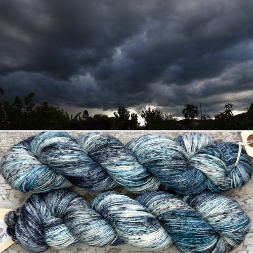 Tumultuous, merino nylon sock yarn