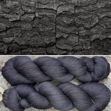 Load image into Gallery viewer, Charcoal, indie dyed merino nylon sock yarn