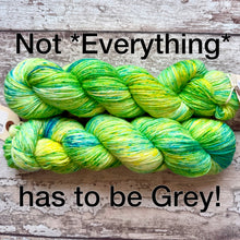 Load image into Gallery viewer, Not Everything has to be Grey, merino mermaid sparkle sock yarn
