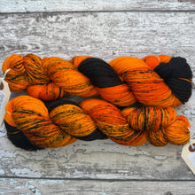 Load image into Gallery viewer, Orange Variatus Platy Fish, merino nylon sock yarn