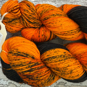 Orange Variatus Platy Fish, merino nylon sock yarn