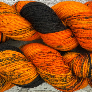 Orange Variatus Platy Fish, merino nylon sock yarn