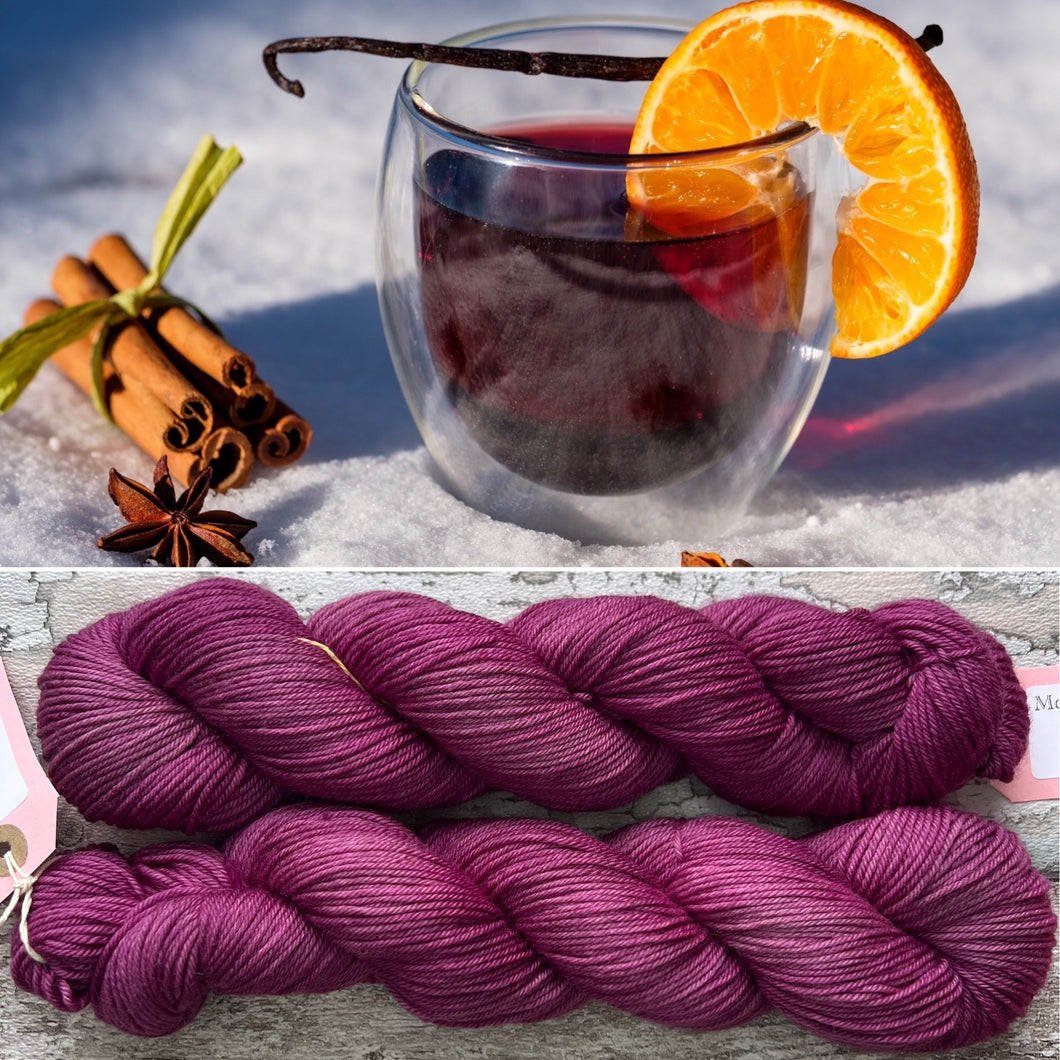 Mulled Wine DK, merino nylon yarn