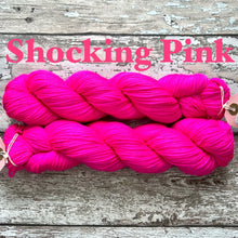 Load image into Gallery viewer, Shocking Pink DK, merino nylon yarn
