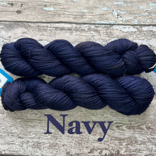 Load image into Gallery viewer, Navy DK, merino nylon yarn
