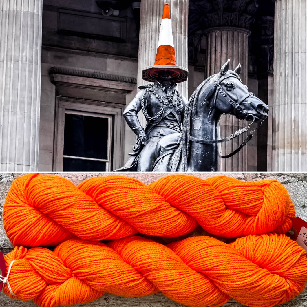 Traffic Cone DK, merino nylon yarn