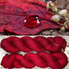 Load image into Gallery viewer, Ruby Sparkle, merino nylon sock yarn