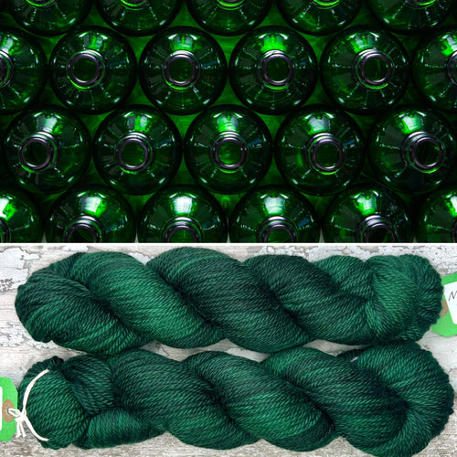 Bottle Green Aran, soft superwash merino yarn