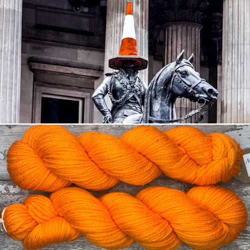 Traffic Cone Aran, superwash merino yarn