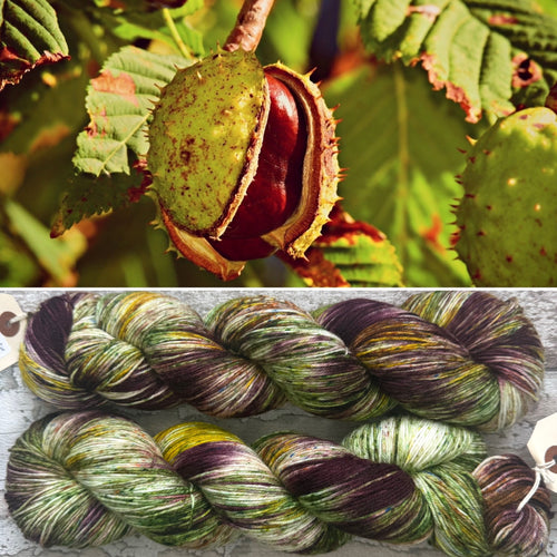 Horse Chestnut, merino nylon sock yarn