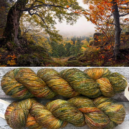 Cute Leaf Season, merino pima cotton 4ply yarn