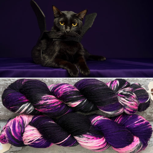 Childless Cat Lady DK, merino nylon yarn