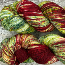 Load image into Gallery viewer, Poinsettia, merino nylon sock yarn