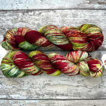 Load image into Gallery viewer, Poinsettia, merino nylon sock yarn