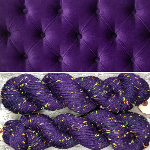 Royal Purple at a Rave, merino fingering yarn