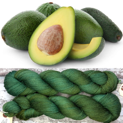 Avocado, merino nylon sock yarn