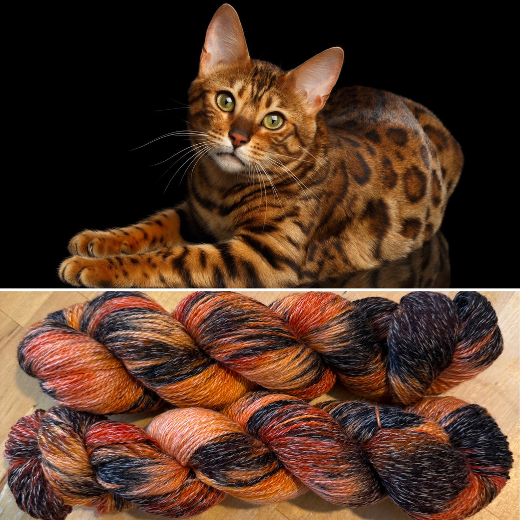 Bengal Cat, merino pima cotton yarn