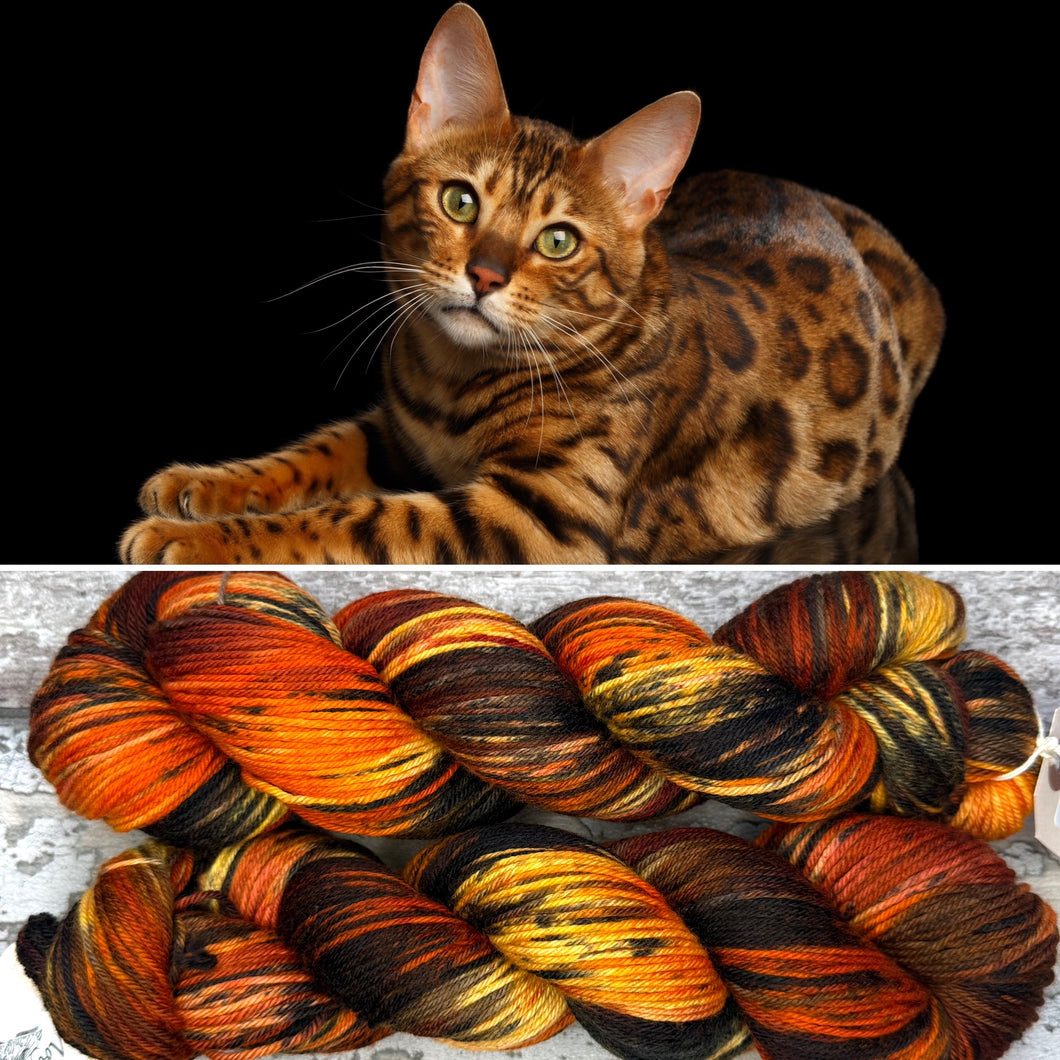 Bengal Cat DK, merino nylon yarn