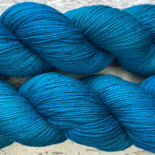 Load image into Gallery viewer, “We All Squeal For Teal!”, merino nylon sock yarn
