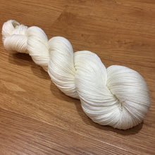 Load image into Gallery viewer, Snowdrop, soft 75/25 merino nylon blend 4ply sock yarn white undyed