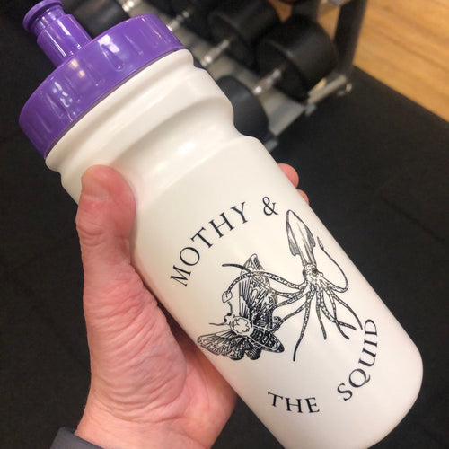 Mothy and the Squid sports cap water bottle