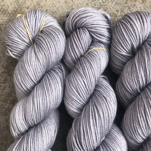 A Nice Grey DK, hand-dyed merino nylon yarn