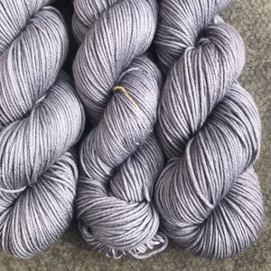 A Nice Grey DK, hand-dyed merino nylon yarn