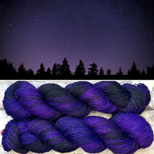 Load image into Gallery viewer, Distant Galaxies Sparkle, merino nylon sock yarn