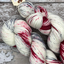 Load image into Gallery viewer, Winter Berries Sparkle, merino nylon sock yarn