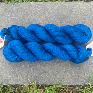 Peacock Blue, merino nylon sock yarn