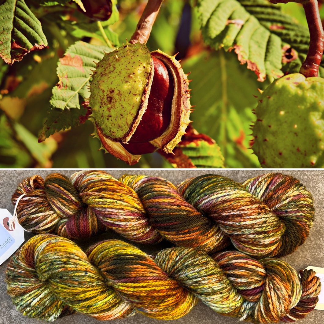 Horse Chestnut Aran, soft superwash merino yarn