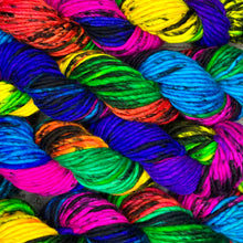 Load image into Gallery viewer, Sacrilegious &amp; Exclusionary Super Chunky, rainbow merino yarn